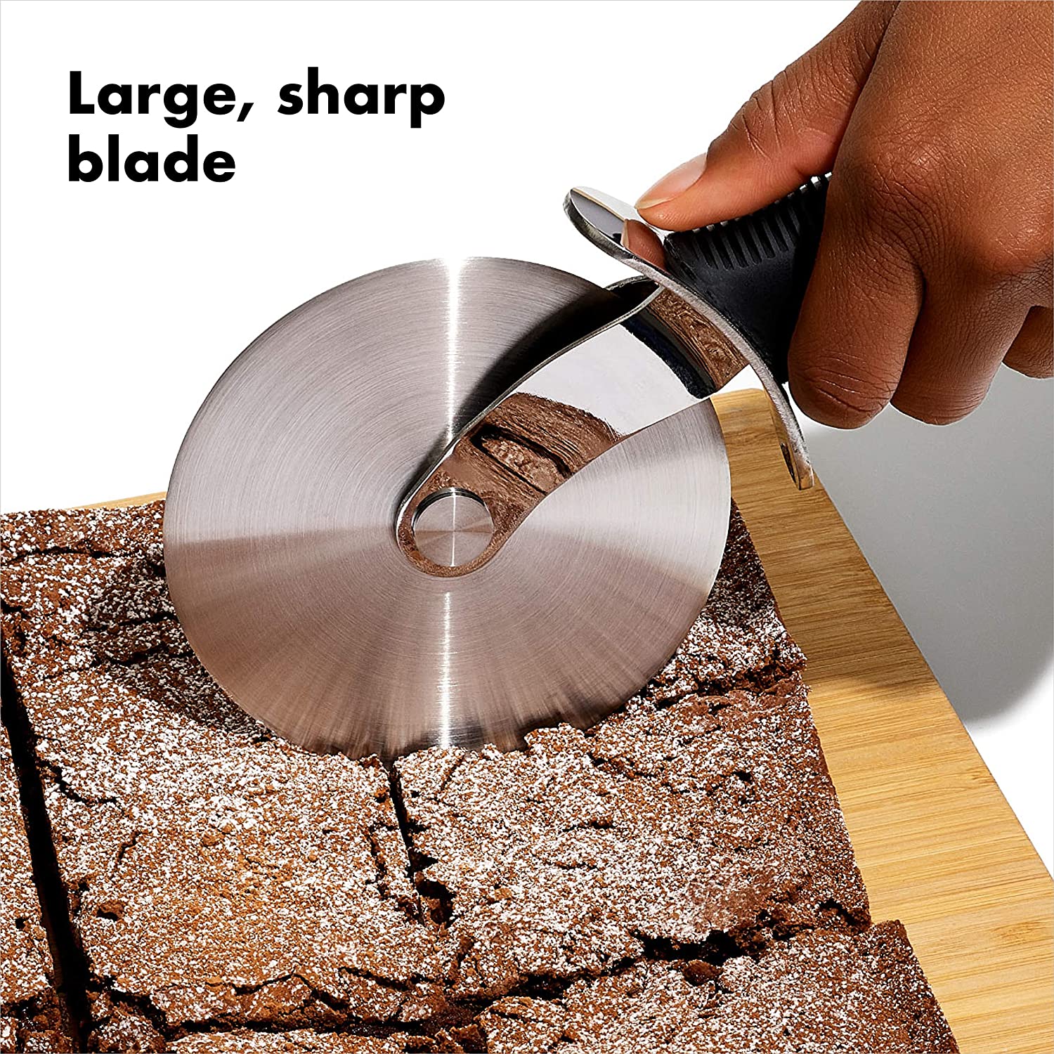 Professional Pie Pizza Cutter Wheel Silver Stainless Steel Blade Sharp Blade Pizza Cutting Knife And Server Silver Slicer Kitchen Accessories Classic Pizza Wheel Easy To Cut And Clean Small Kitchen Gadget