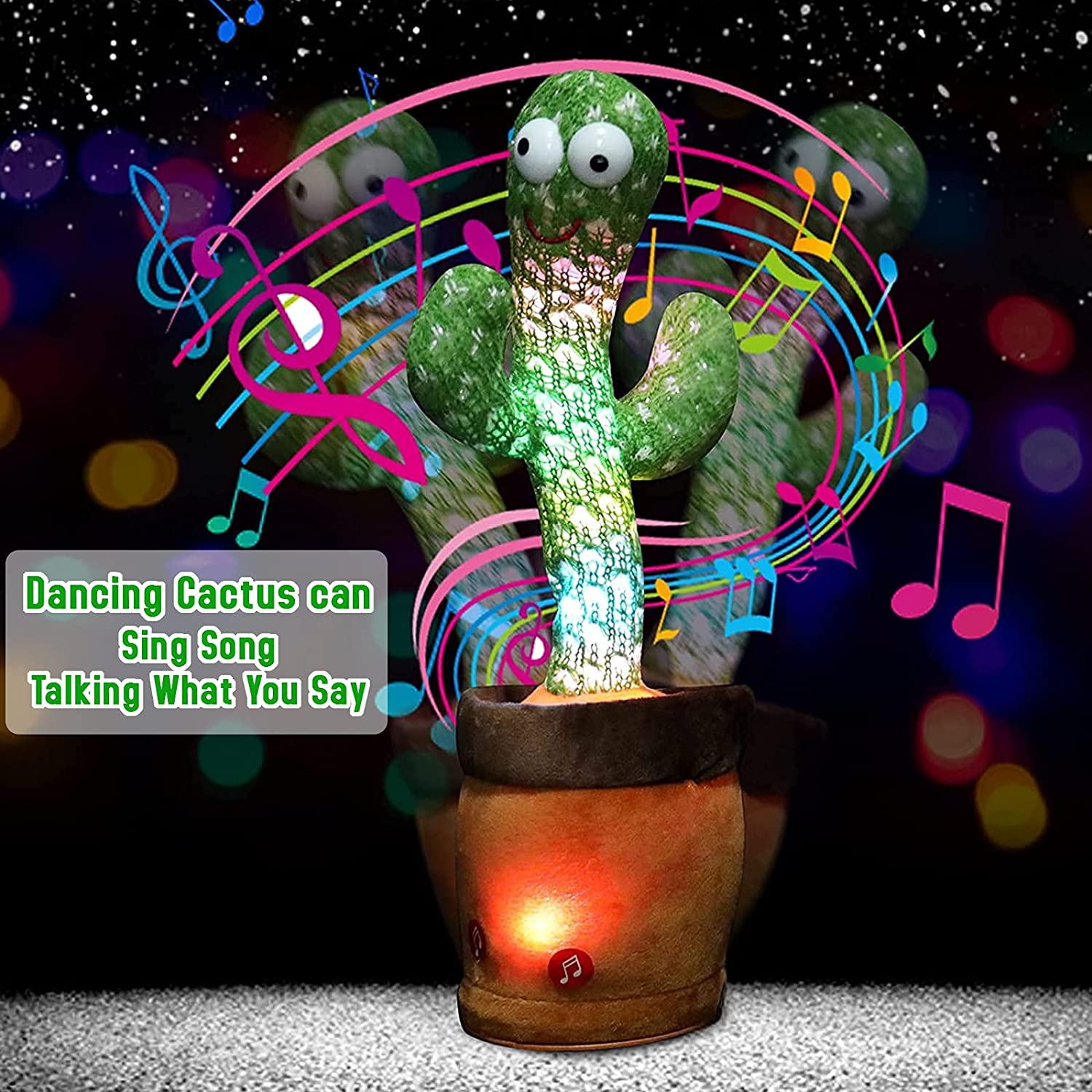 Cactus Plush Funny Electronic Shaking Cactus Singing Dancing Cactus Twisting Cactus Cute Plush Toy Education Toy Plush Toy with Songs For Home Decoration And Children Playing Birthday Gift Kids Toy Record Talk Stuffed Toy Cactus Doll With Music