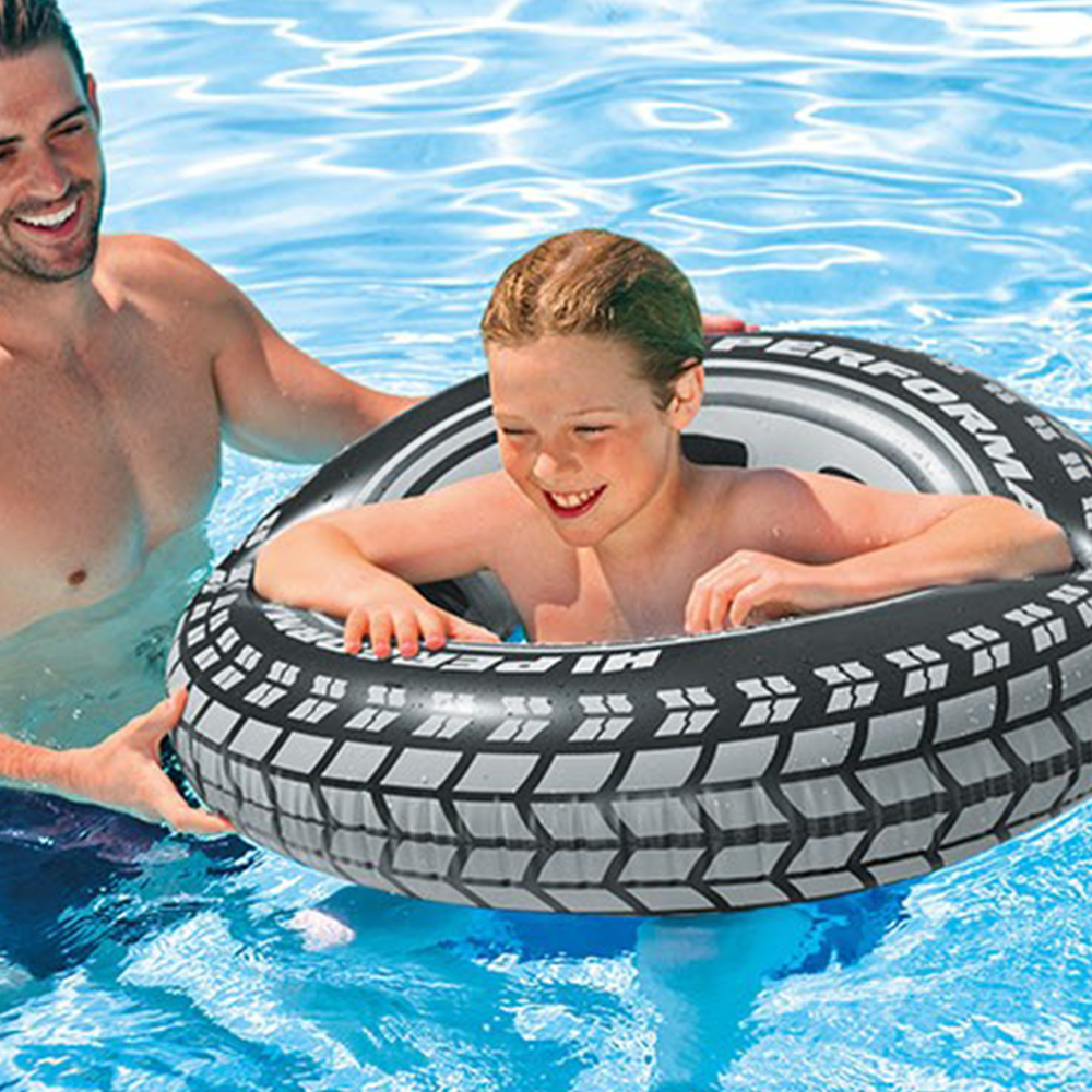 INTEX Giant Tire Tube 36 Inch Swim Ring Summer Fun Float Inflatable For Kids Baby Swimming Pool Ring Tube 9+ year age INTEX Giant Tyre Tube 59252