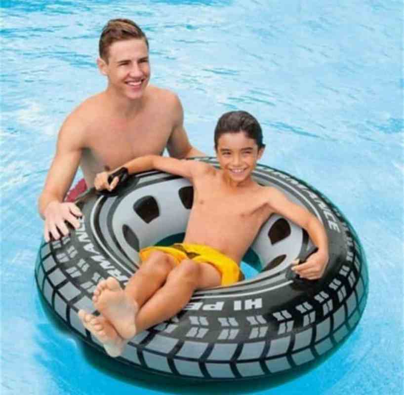 INTEX Giant Tire Tube 36 Inch Swim Ring Summer Fun Float Inflatable For Kids Baby Swimming Pool Ring Tube 9+ year age INTEX Giant Tyre Tube 59252
