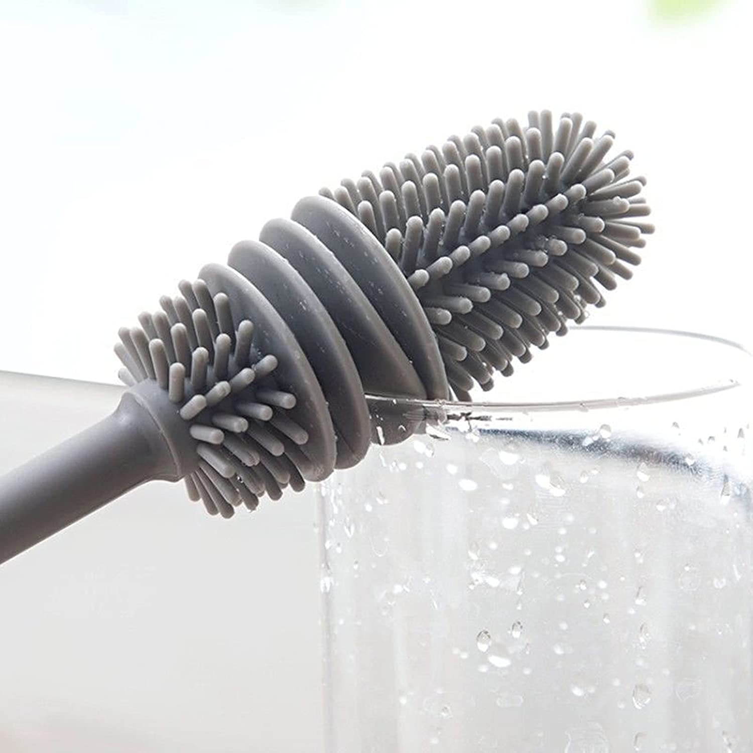 Silicone Bottle Cleaning Brush Bottle Brush Insulation Cup Washing No Deadend Long Handled Silicone Cleaning Brush Household Multifunctional Cleaning Tools