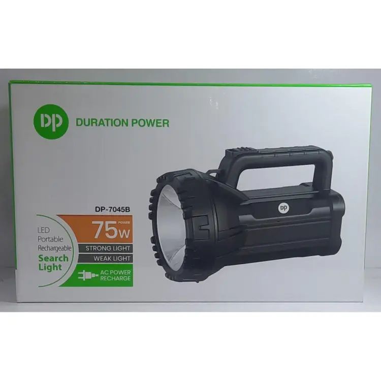 Portable LED Search Light DP 7045 Torch, DP Led Light Portable Rechargeable Search Light LED Spotlight Lighting Ultra Bright Outdoor Portable Hand Held Flashlight Emergency Light For Outdoor Camping Hiking Fishing Searching