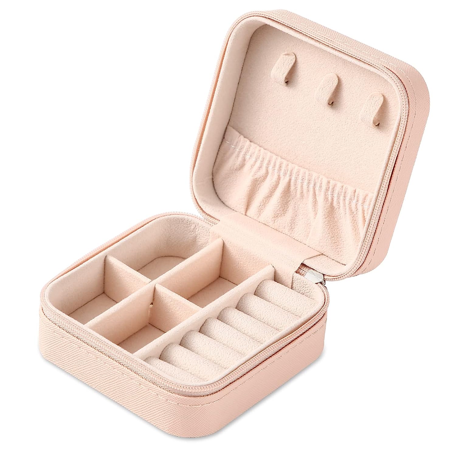 Jewelry Organizer Box for Travelling Leather Box Hair Accessories PU Leather Small Jewelry Box, Travel Portable Jewelry Case for Ring, Pendant, Earring, Necklace, Bracelet Organizer Storage Holder Boxes Mini Jewelry Box Girls Women