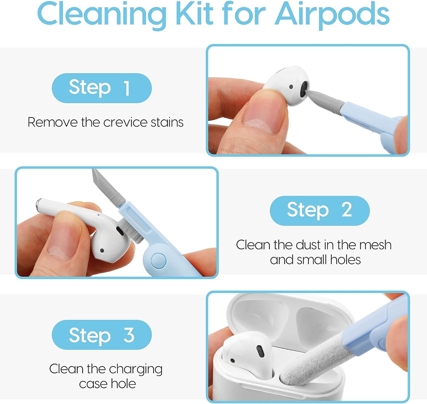 7 in 1 Computer Keyboard Cleaner Brush Kit Earphone Cleaning Pen For Headset Keyboard Cleaning Tools Cleaner Keycap Puller Kit Portable Multifunctional Cleaning Tool for PC Monitor/Earbud/Cell Phone/Laptop/Computer/Bluetooth Earphones