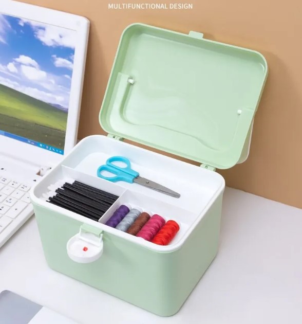 Empty Small First Aid Box High Quality Medicine Box Best For School, House And Office Medical Kit Home Portable Medical Boxes Transparent Plastic Medicine Pills Storage Box Organizer First Aid Kit Cosmetic Organizer Portable Kit