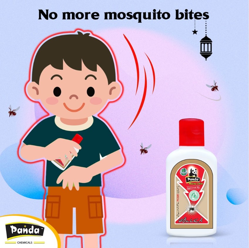 Panda Mosrep Lotion Small 100 Ml Mosquito Repellant Lotion Protection from Dengue & Malaria Mosquitos Repellent Lotion For Travel and Outdoor Up To 7 hours of protection from All types of Mosquito Mosquito Repellent Cream 100ml - Approved By PCSIR