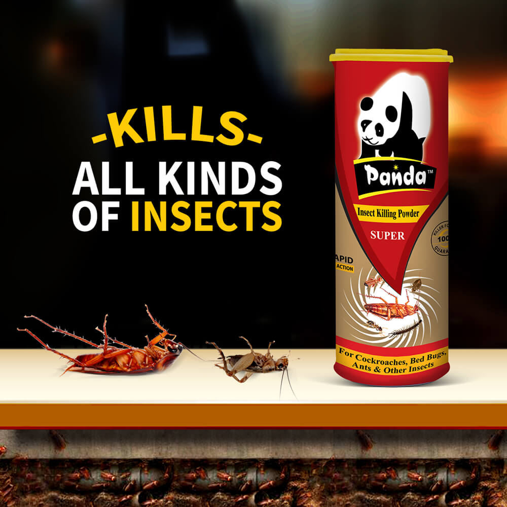 Panda Insect Killing Powder Super 125 Gm Dusting Powder Kills Cockroaches and Other Crawling Insects Cockroach Killer Best for Cockroach, Ant & Other Crawling Insects Long Lasting Protection