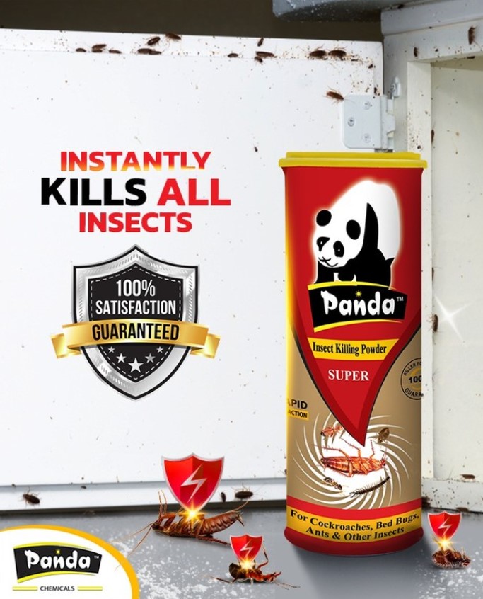 Panda Insect Killing Powder Super 125 Gm Dusting Powder Kills Cockroaches and Other Crawling Insects Cockroach Killer Best for Cockroach, Ant & Other Crawling Insects Long Lasting Protection