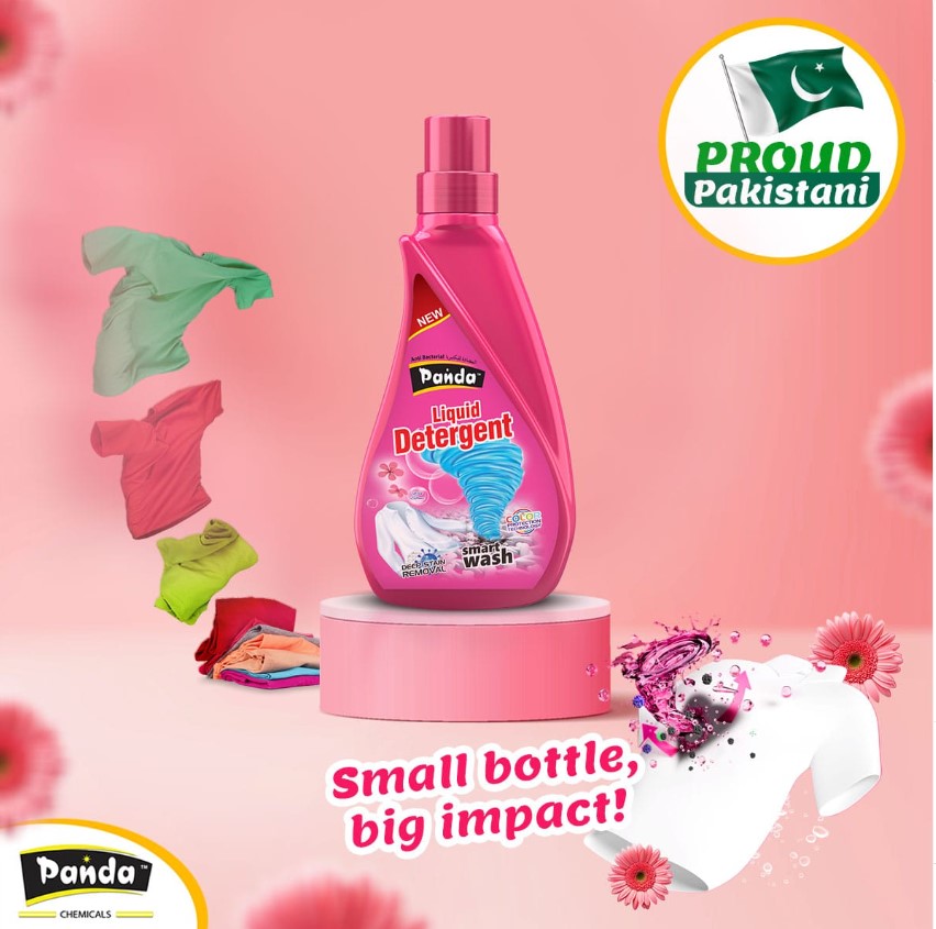 Panda Liquid Detergent Bottle Liquid Fabric Detergent for Cloth Liquid Surf For Clothes Laundry Detergent Liquid Soap With Color Protect Technology For All Types Of Fabrics Machine & Hand Wash Washing Detergent