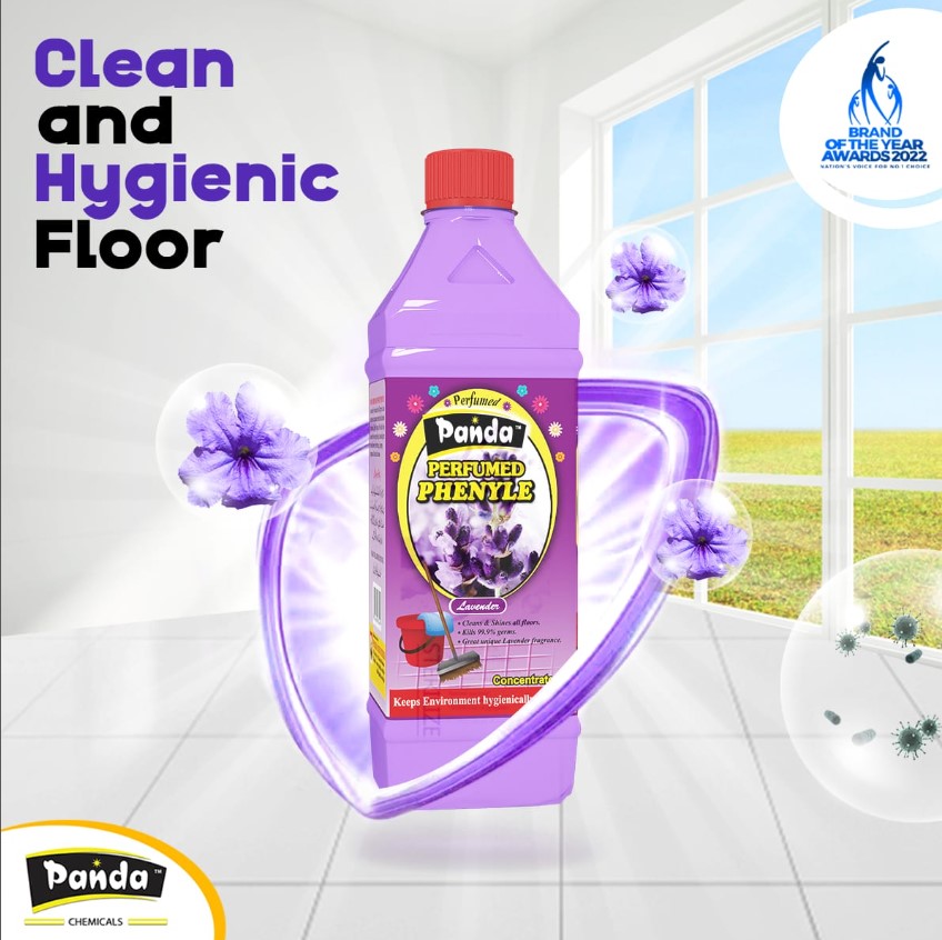 Panda Perfumed Phenyle Lavender Disinfectant Floor Cleaner Phenyl Cleaning with 99.9% Germ kill | Lavender Fragrance Phenyl Liquid Surface Cleaner for Hospitals, Homes, Offices & Commercial Use Removes Dirt, Stains & Germs