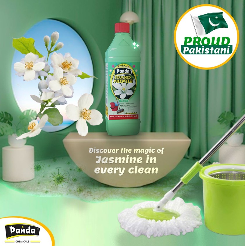 Panda Perfumed Phenyle Jasmine Disinfectant Floor Cleaner Phenyl Cleaning with 99.9% Germ kill | Jasmine Fragrance Phenyl Liquid Surface Cleaner for Hospitals, Homes, Offices & Commercial Use Removes Dirt, Stains & Germs