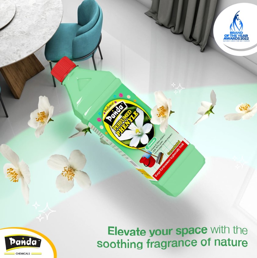 Panda Perfumed Phenyle Jasmine Disinfectant Floor Cleaner Phenyl Cleaning with 99.9% Germ kill | Jasmine Fragrance Phenyl Liquid Surface Cleaner for Hospitals, Homes, Offices & Commercial Use Removes Dirt, Stains & Germs