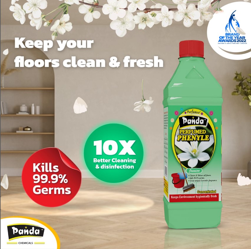 Panda Perfumed Phenyle Jasmine Disinfectant Floor Cleaner Phenyl Cleaning with 99.9% Germ kill | Jasmine Fragrance Phenyl Liquid Surface Cleaner for Hospitals, Homes, Offices & Commercial Use Removes Dirt, Stains & Germs
