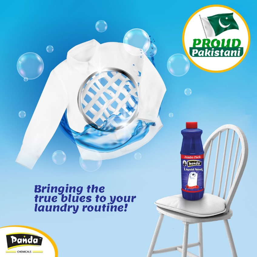 Panda Liquid Neel 100 ml Liquide Fabric Enhancer Cloth Neel Blue Neel Liquid Brilliance White Neel Whitening Clear Textile Cleansing