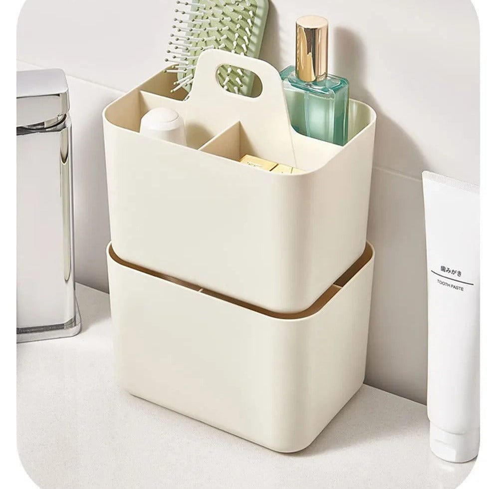 Caddy Organizer Plastic Bathroom Basket Kitchen Sink Basket Shower Caddy Basket with Compartments, Portable Divided Cleaning Product Storage Organizer with Handle Storage Basket for Bathroom Kitchen Laundry Hand Tools Fruit Toiletries Multipurpose Basket