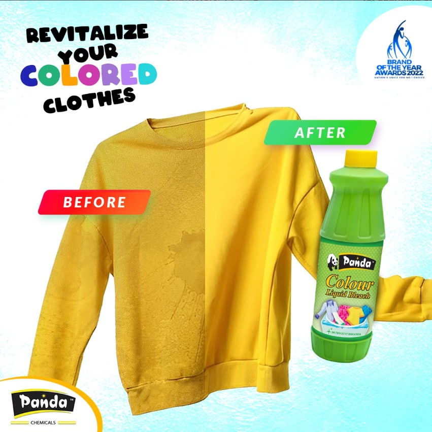 Panda 4-in-1 Fabric Care Bundle: 500ML Color Bleach, 660ML Liquid Detergent with Color Protect, 500ML Neel Fabric Enhancer for Brilliant Whites, and 500ML Power Bleach for Tough Stains. Antibacterial, Multi-Purpose Cleaners for Laundry, Linens, Floors