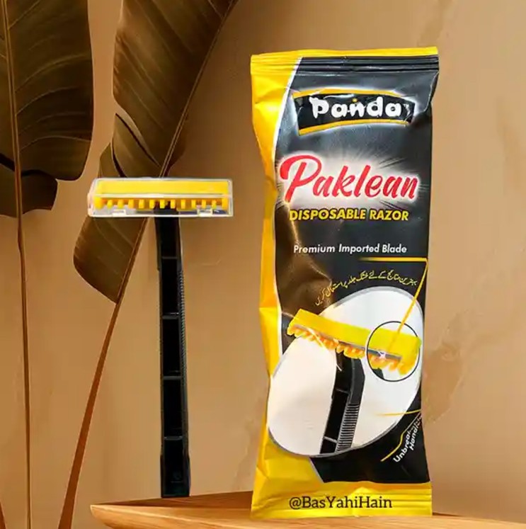 PANDA Razor for Men - Disposable Razor Single Blade Disposable Shaving Razor Single Original Razors For Under Shave And Other Shaving Purposes Hygienic Razor with Comb Disposable Body Razor