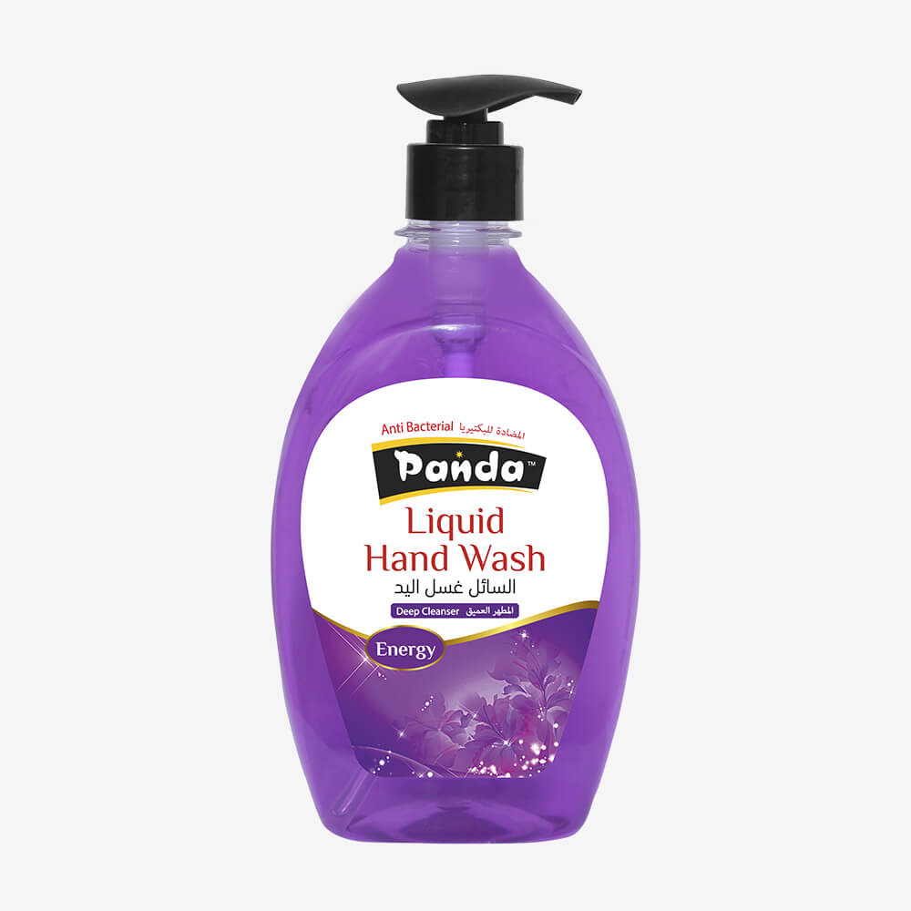 Panda Liquid Hand Wash Energy 500ML Antibacterial Liquid Handwash Flavored Fragrant Anti-Bacterial Liquid Soap Deep Cleansing Handwash with Pump, Germ Protection Hand Soap
