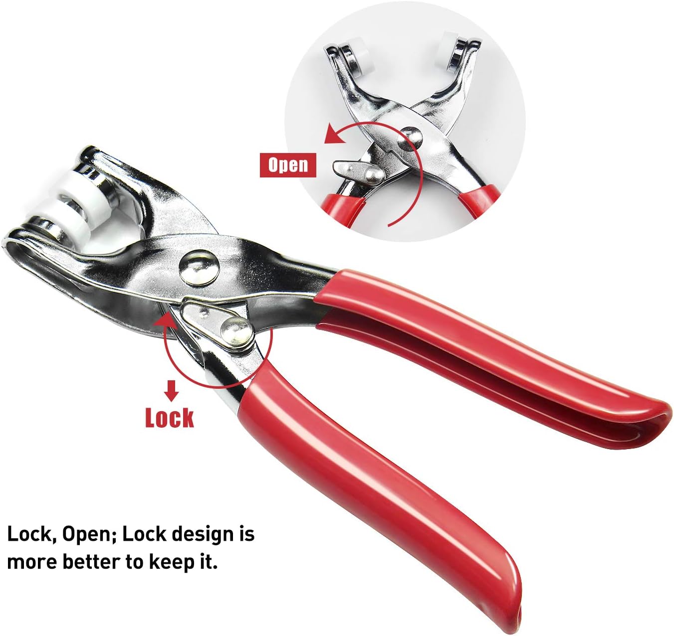 1Pc Plier Tool and 50 Set Metal Snap Button Plier Kit Clothing Sewing Buttons Installation Tool Sewing DIY Craft Accessries DIY Buttons with Fastener Pliers Press Tool Kit for Sewing and Crafting  Perfect for DIY Crafts Clothes Hats and Sewing Button Kit