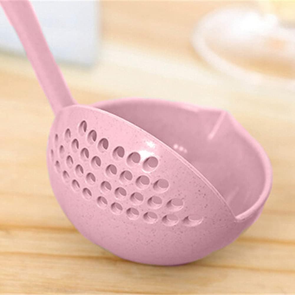 2 in 1 Plastic Draining Colander Soup Spoon, Scoop Colander Spoon Strainers Durable Drain Spoon Kitchen Accessories Strainers Kitchen Tools for Home, Hotel, Restaurant, Coffee Shop and More