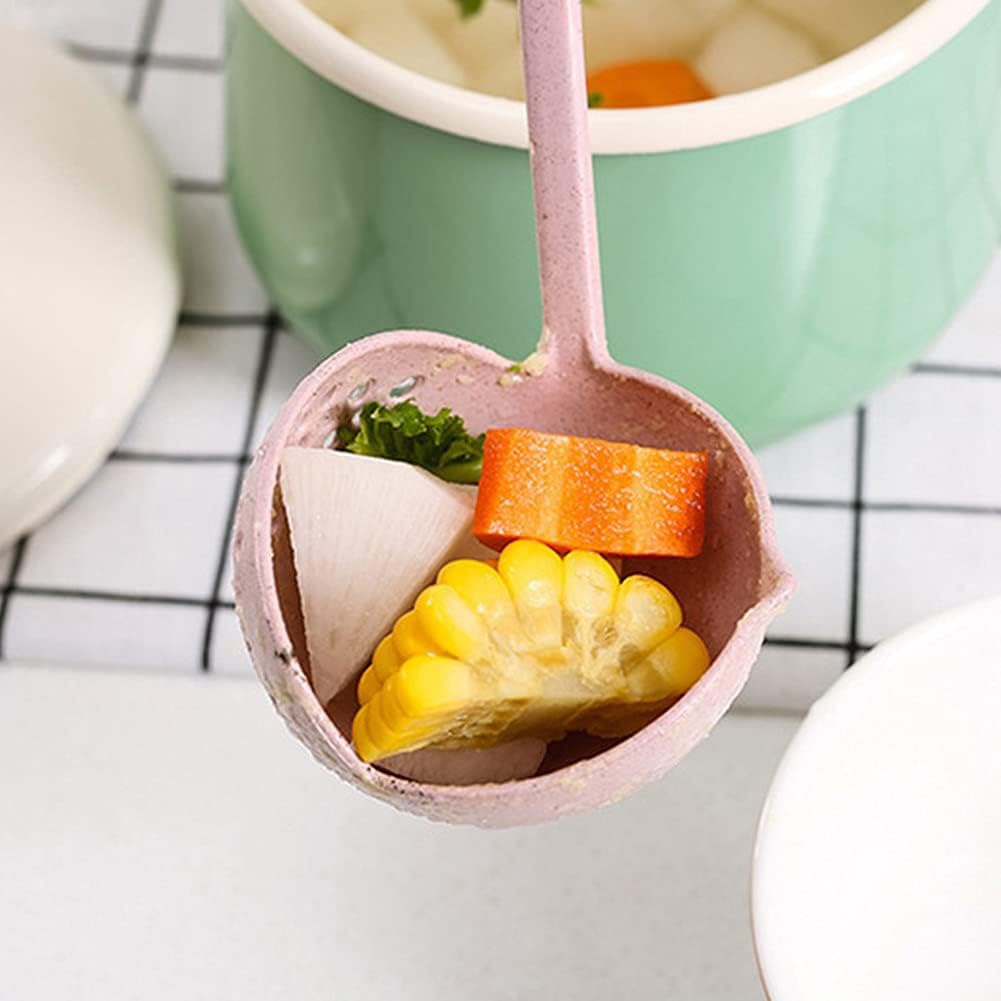 2 in 1 Plastic Draining Colander Soup Spoon, Scoop Colander Spoon Strainers Durable Drain Spoon Kitchen Accessories Strainers Kitchen Tools for Home, Hotel, Restaurant, Coffee Shop and More