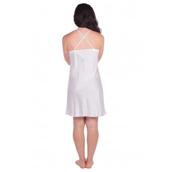 Elegant Short Silk Chemise For Women