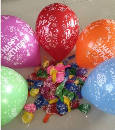 Pack of 100- Happy Birthday Printed Baloons for Birthday Balloons