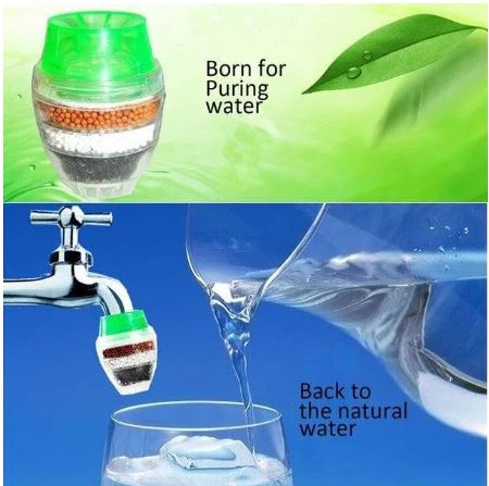 Coconut Type Activated Carbon Water Filter Mini Kitchen Faucet Water Purifier Filter Tap Mini Cartridge Purifying Filtration Household Tool