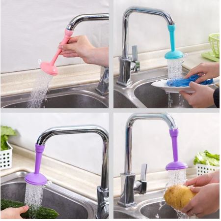 Silicone Kitchen Faucet Water saving Filter Shower Water Rotating Spray Regulator Tap Water Filter Valve for Kitchen Bathroom Accessories - Multicolor