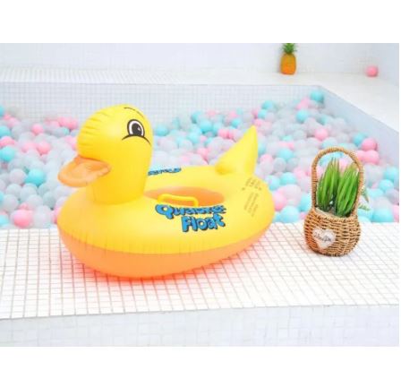 Duck Baby Floats Tube, Inflatable Duck Pool Float, Baby Floating Seat, Children Swim Ring, Kids Inflatable Floats, Yellow Duck Seat Boat for Toddler
