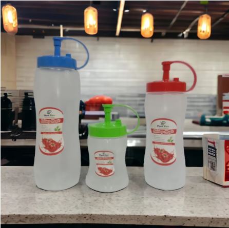 Squeeze Mayo Ketchup Bottle Squeeze Squirt Bottles with Twist On Cap Lids Ketchup Mustard Mayo Hot Sauces Olive Oil Bottles Kitchen Gadget