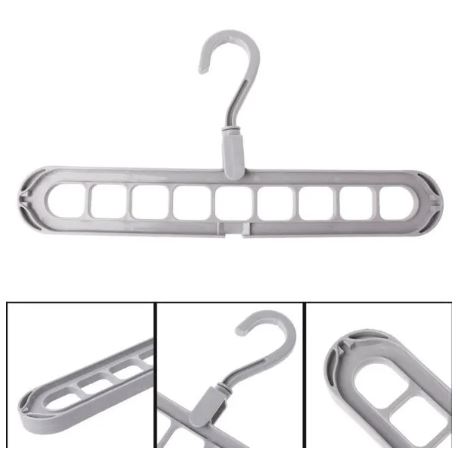 Super Magic Changeable Clothes Pluto Plastic Hanger Space Saving Saver Wonder Closet Organizer 9 Holes Holder Cloths and Pants Hanger Closet Wardrobe Organizer