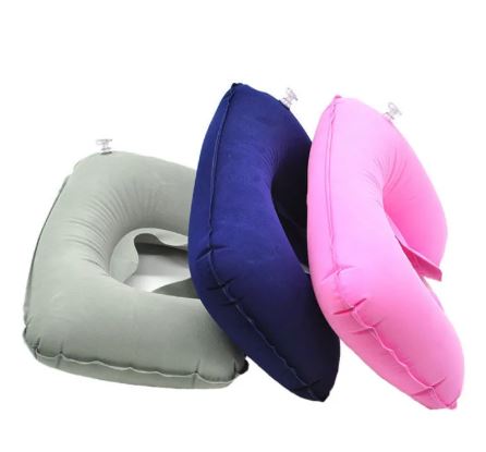 Portable U-Shape Inflatable Travel Pillow U Shape Car Head Rest Air Cushion For Travel Office Nap Head Rest Air Cushion Neck Pillow,Neck Pillow For Airplane Travel