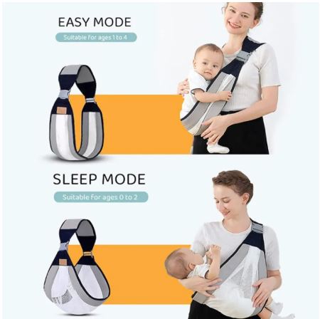 Baby Carrier Ergonomic Baby Sling Strap Adjustable 3D Mesh Baby Carrier Shoulder Straps Newborn Wrap Strap Nursing Baby Sling Breathable Cradle Cuddle me Carrier Shoulder Toddler Carrier to Newborn Infant & Toddler of 3 to 18 Month Backpack