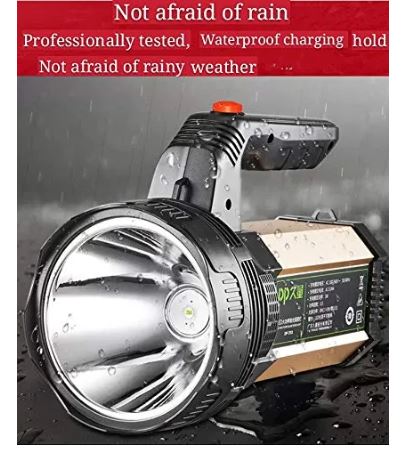 Portable LED Search Light DP 7313 Torch 8W LED 6000mAh DP Led Light Portable Rechargeable Search Light LED Spotlight Lighting Ultra Bright Outdoor Portable Hand Held Flashlight Emergency Light For Outdoor Camping Hiking Fishing Searching