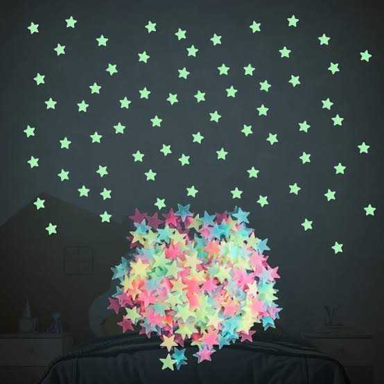 3d Glowing Star Stickers 