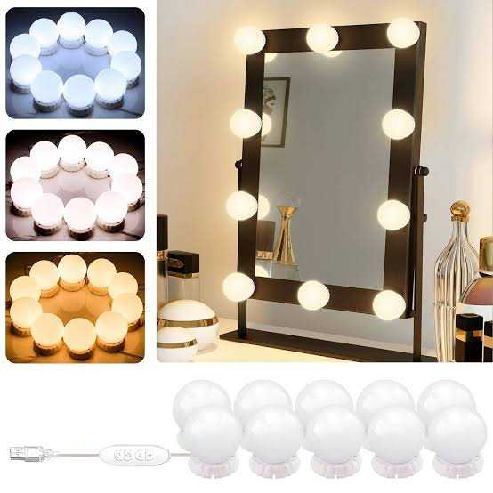 3 Colour modes Vanity Lights 10 bulbs 