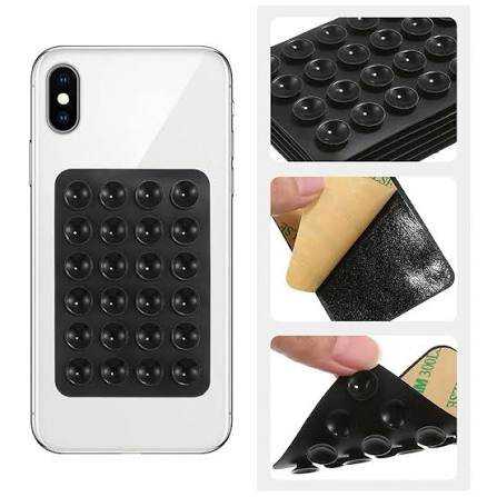Silicone Phone Holder one side sticker and one side suction cups 