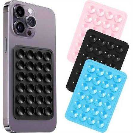 Silicone Phone Holder one side sticker and one side suction cups 