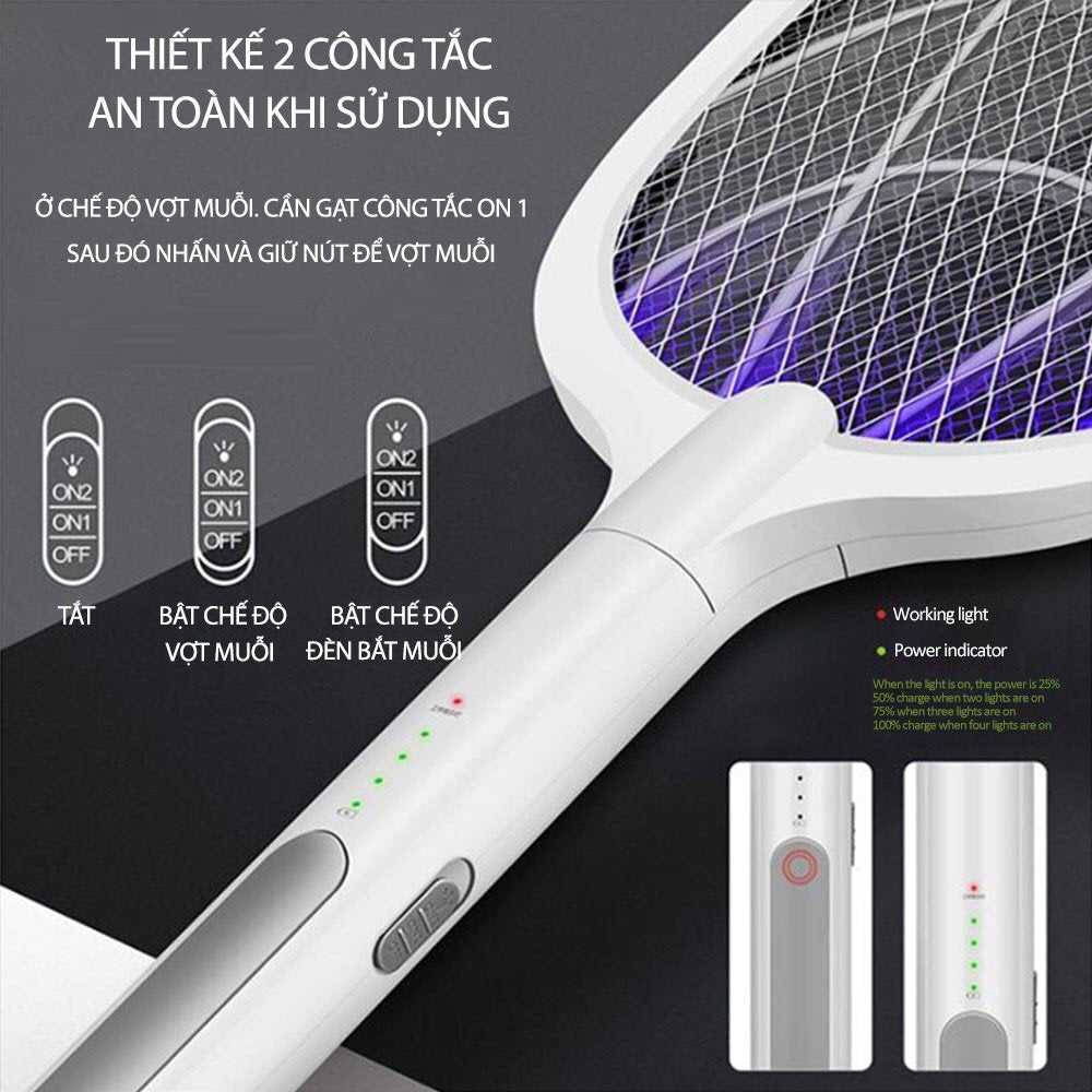 2 in 1 Bug Racket and Mosquito Killing Lamp 