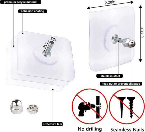 Transparent Screw Hook 