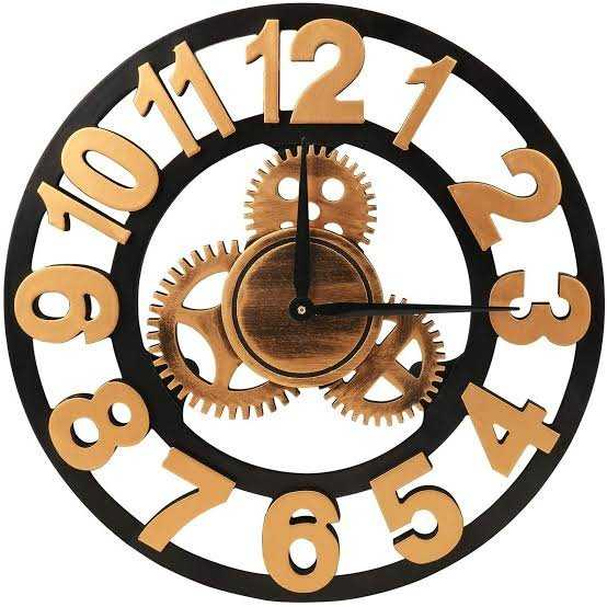 Golden Wall Clock