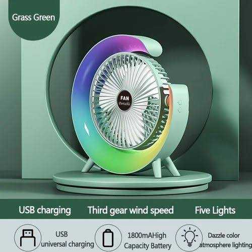 Round Shape Fan with RGB led 