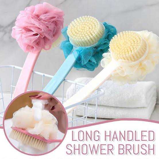 Long Handle Bath sponge and brush 