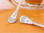 Stainless steel spoon with Straw 