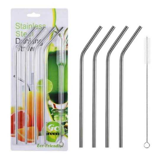 5 PCs Steel Straws 