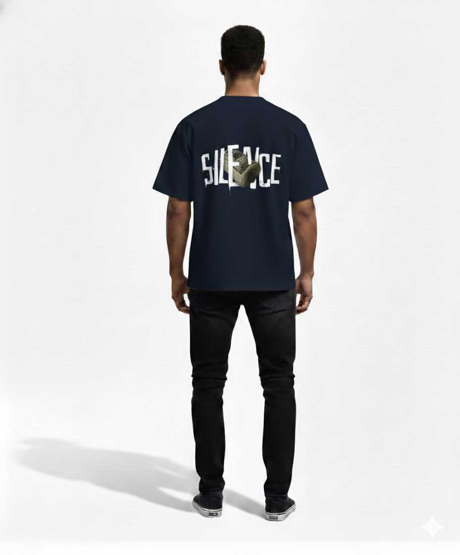 Silence Drop Shoulder T-Shirt for Men