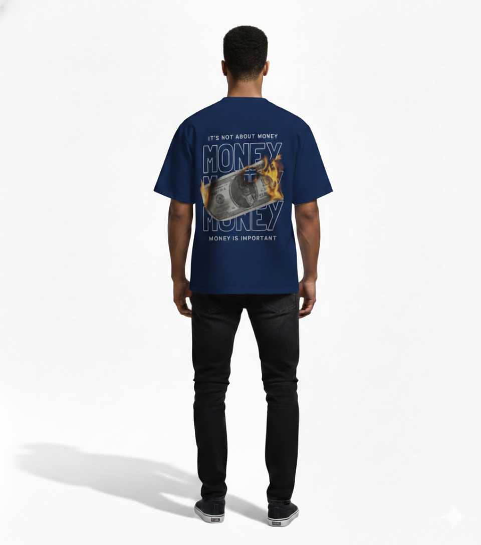 Money Statement Graphic Oversized T-Shirt