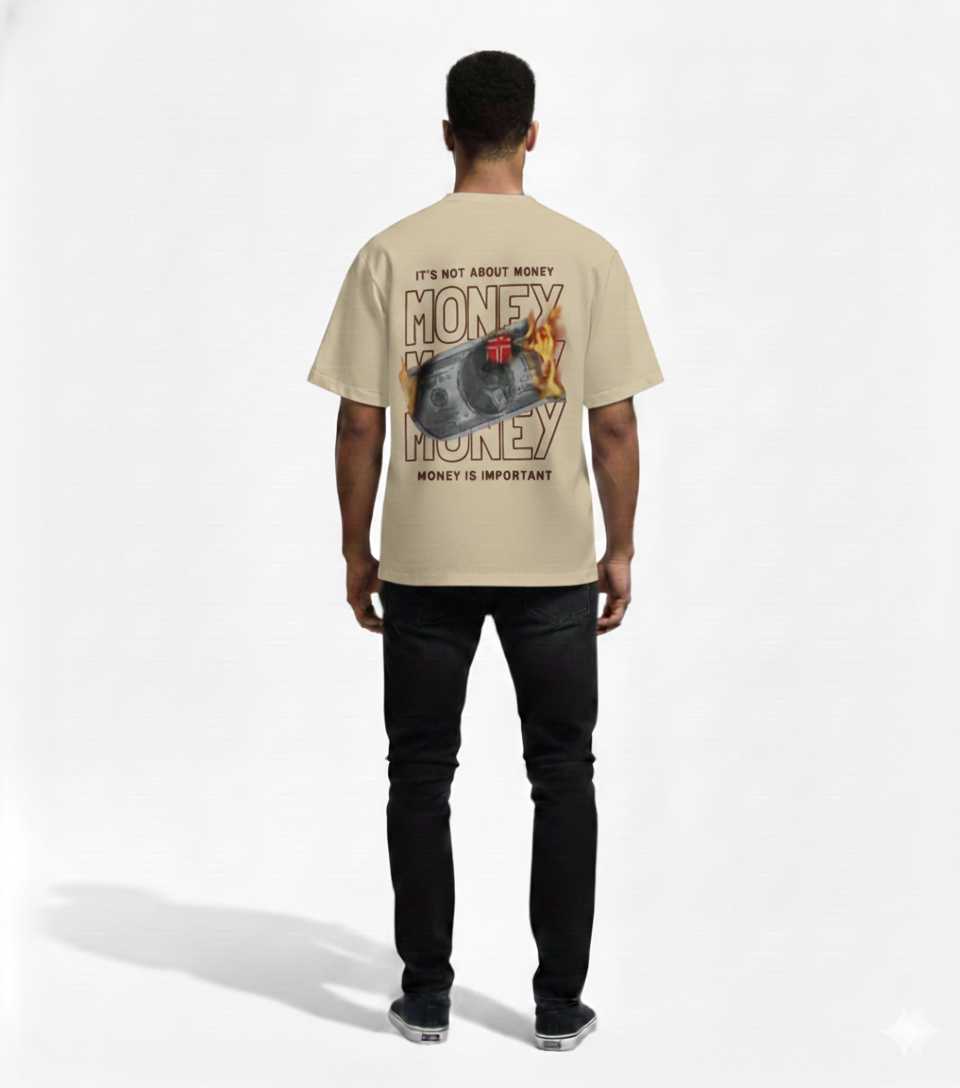 Money Statement Graphic Oversized T-Shirt