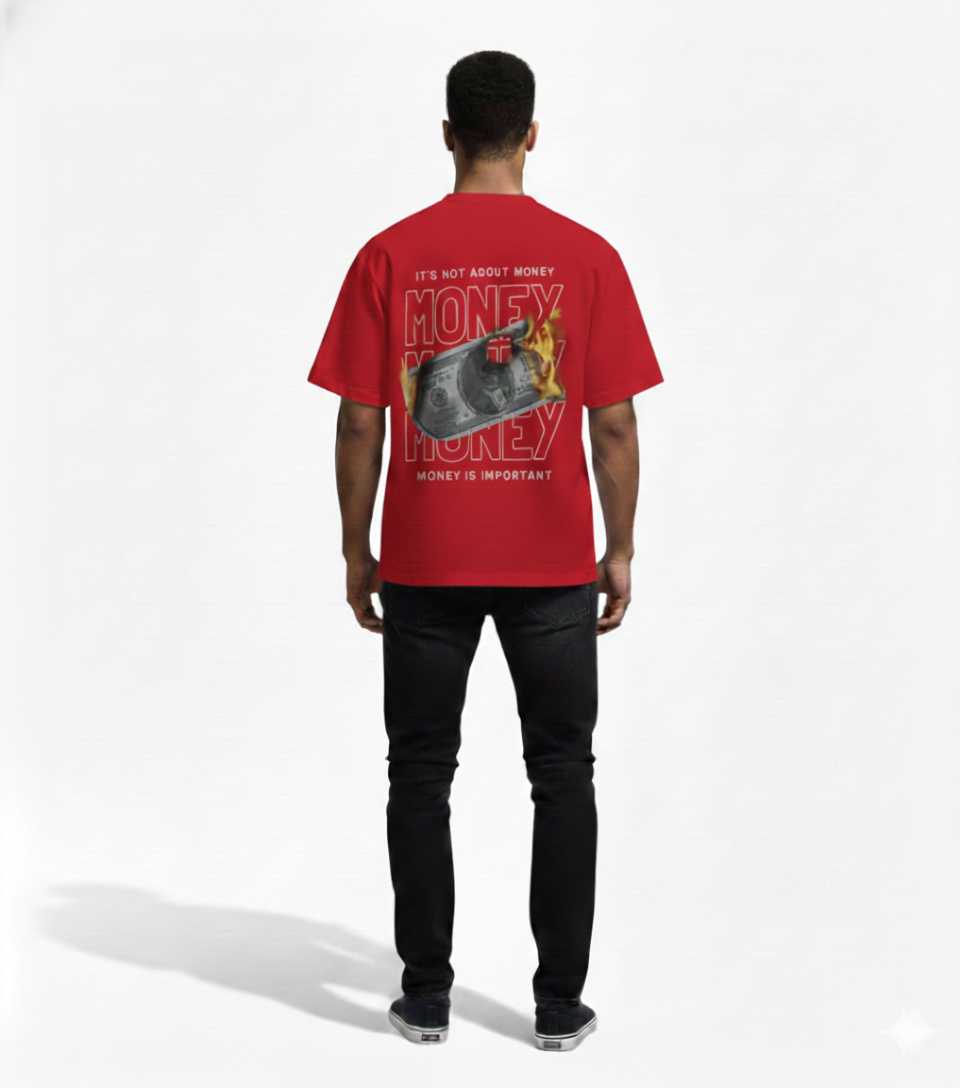 Money Statement Graphic Oversized T-Shirt